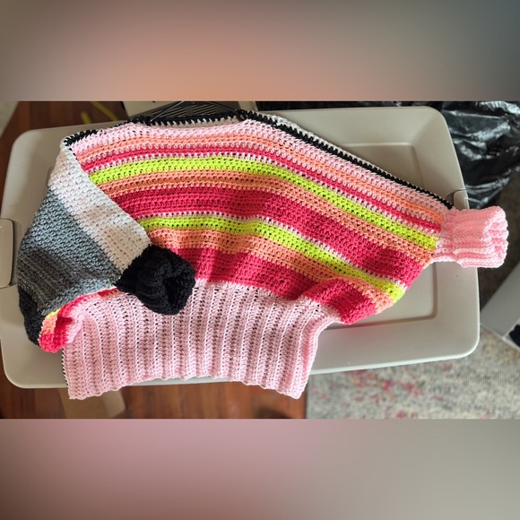 OOAK Handmade crochet Wednesday and Enid inspired sweater - Picture 6 of 7